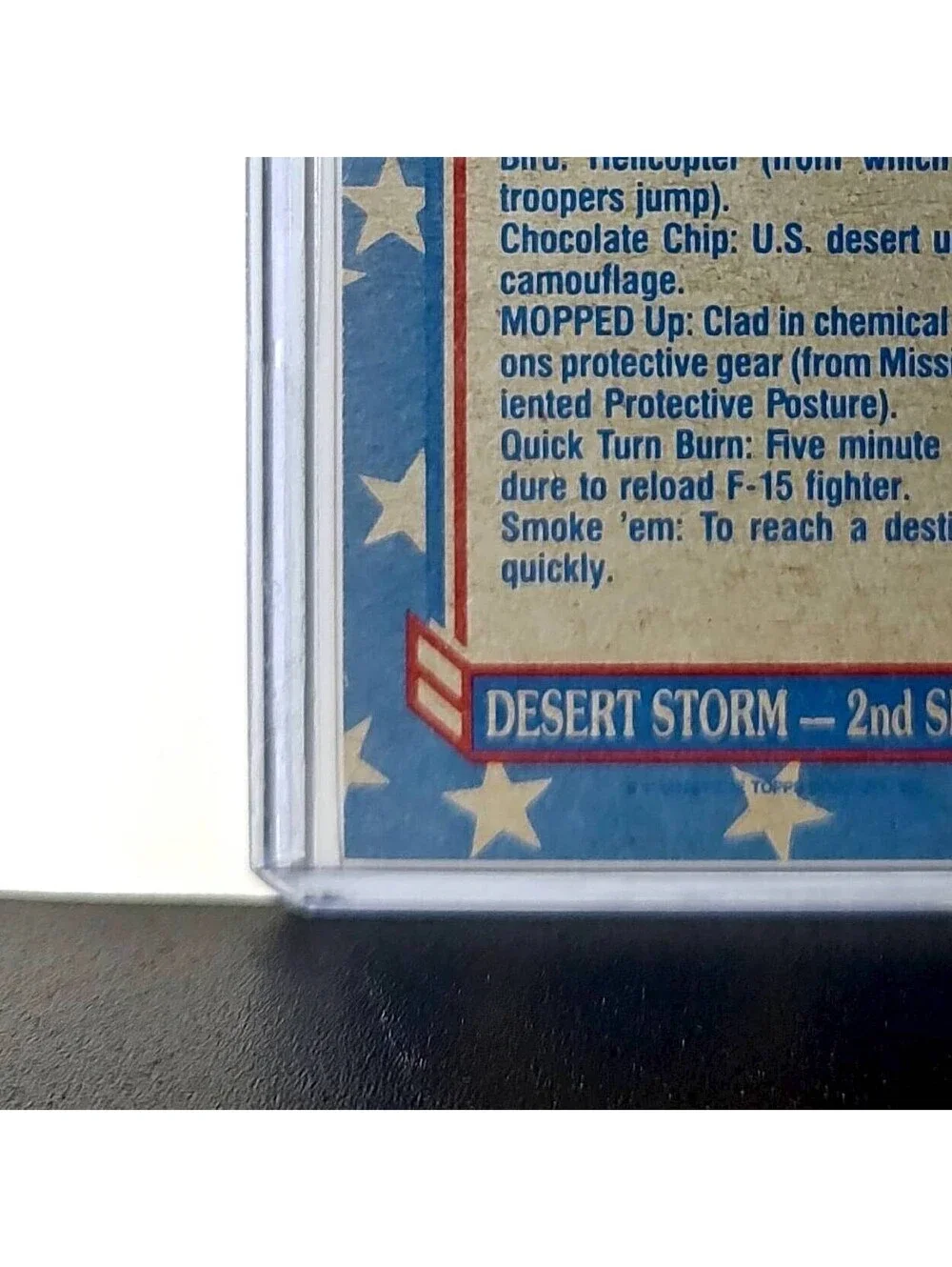 Desert Storm Slang 1991 Topps Desert Storm #145 Card